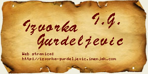 Izvorka Gurdeljević vizit kartica